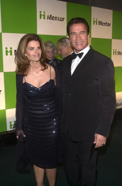 Arnold schwarzenegger och hustru maria shriver — Stockfoto