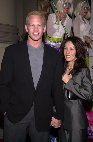 Ian Ziering and new date Lisa — Stock Photo, Image