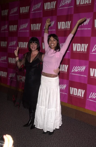 Eve ensler und rosario dawson — Stockfoto