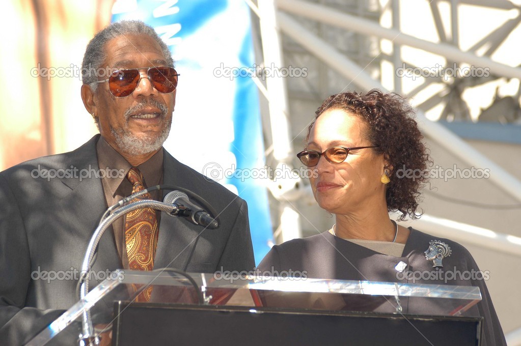 esposa e morgan freeman — Fotografia de Stock Editorial © s_bukley