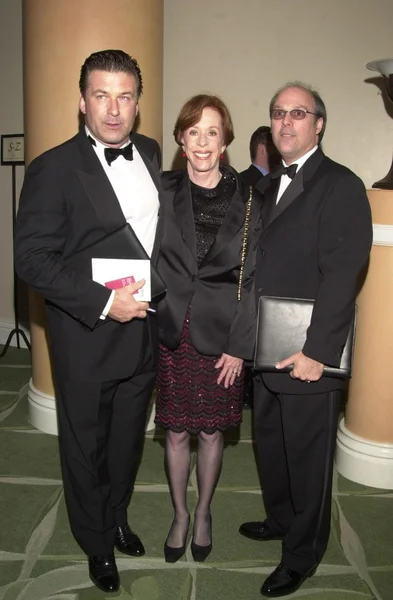 Alec Baldwin, Carol Burnett and husband Brian Miller — Stock Photo, Image
