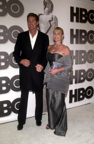 David Hasselhoff and wife — Stock Photo, Image