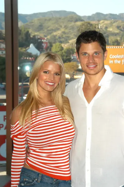 Jessica simpson i nick lachey — Zdjęcie stockowe