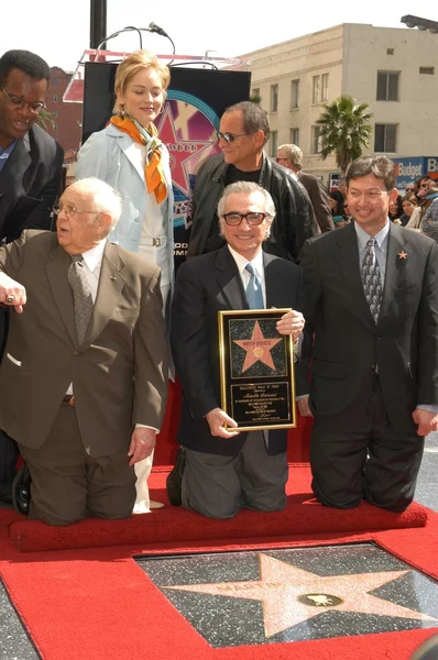 Russ Joyner, Johnny Grant, Sharon Stone, Martin Scorsese, Joe Pesci and Leron Gubler — Stock Photo, Image