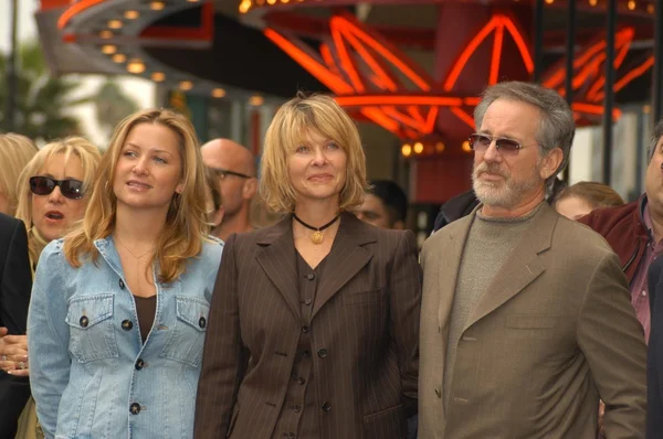 Jessica Capshaw, Kate Capshaw e Steven Spielberg — Fotografia de Stock