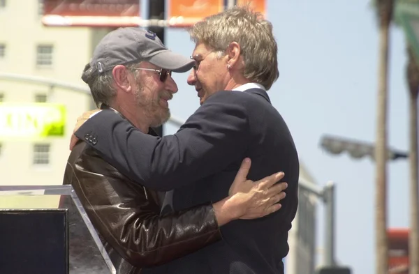 Steven Spielberg e Harrison Ford — Fotografia de Stock