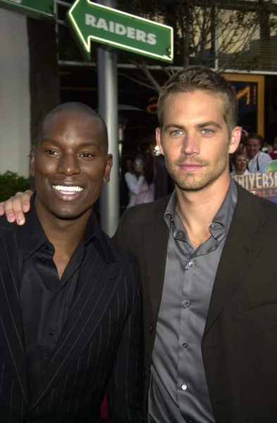 Tyrese and Paul Walker — Stock Photo, Image