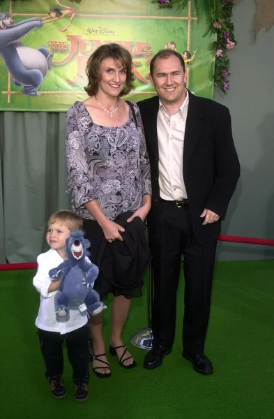 Director Steve Trenbith, wife Connie and child — Stock Photo, Image