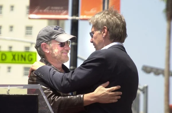 Steven Spielberg e Harrison Ford — Fotografia de Stock