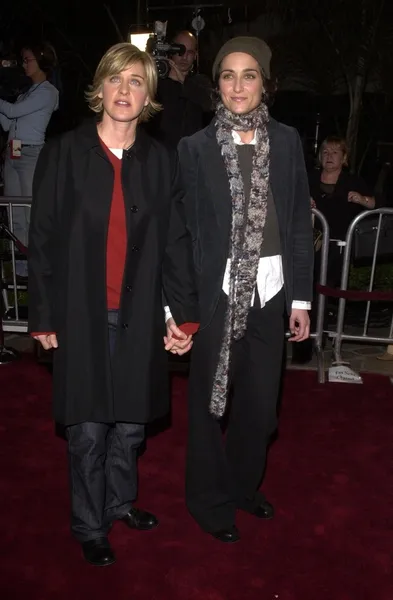 Ellen Degeneres and girlfriend Alexandra Hedison — Stock Photo, Image