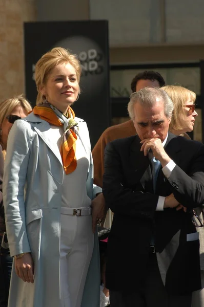 Martin Scorsese e Sharon Stone — Fotografia de Stock