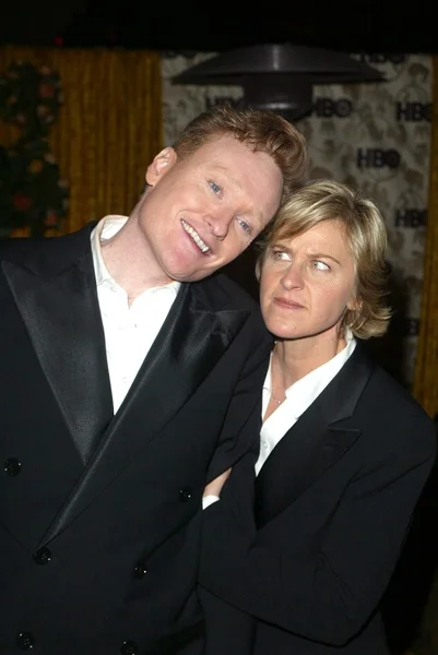 Conan O'Brien i Ellen Degeneres — Zdjęcie stockowe