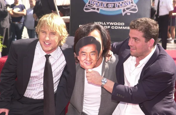 Owen wilson, jackie chan en brett ratner — Stockfoto