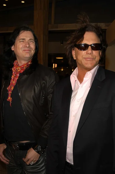 Jonas Åkerlund och mickey rourke — Stockfoto