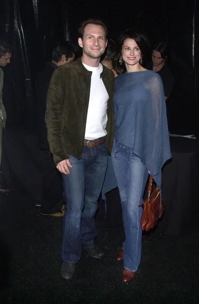 Christian Slater and wife Ryan Haddon — Stock Photo, Image