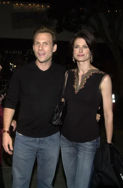 Christian Slater and wife Ryan Haddon — Stock Photo, Image