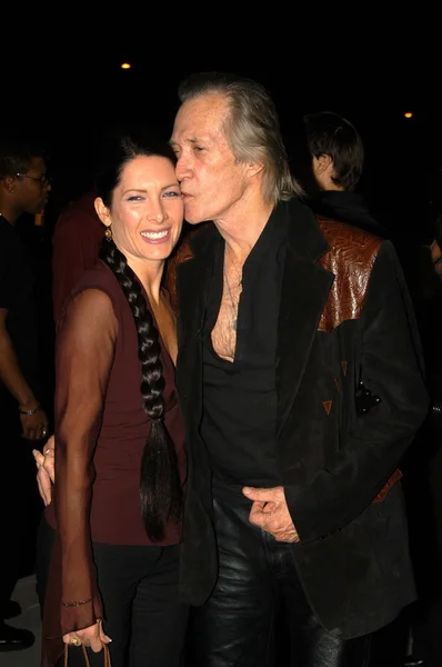 Annie bierman och david carradine — Stockfoto