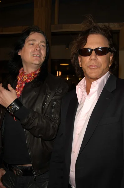 Jonas akerlund und mickey rourke — Stockfoto