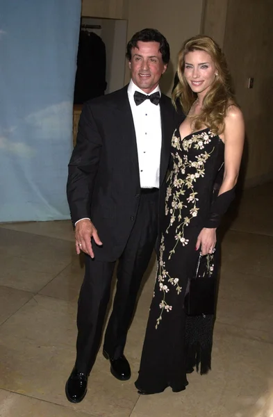 Sylvester stallone i jennifer flavin — Zdjęcie stockowe