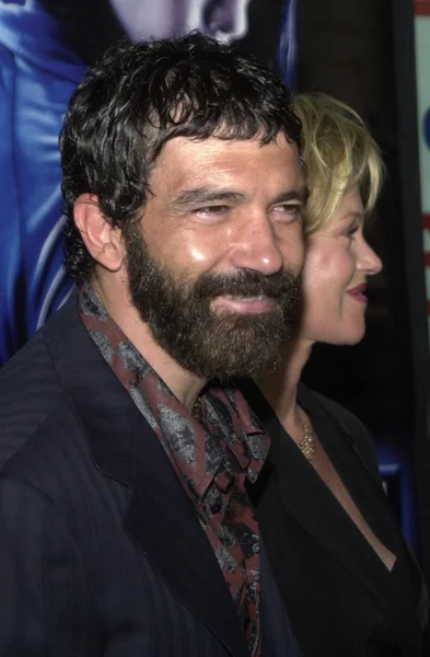 Antonio Banderas y su esposa Melanie Griffith — Foto de Stock