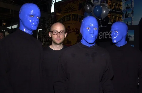 Moby och blue man group — Stockfoto