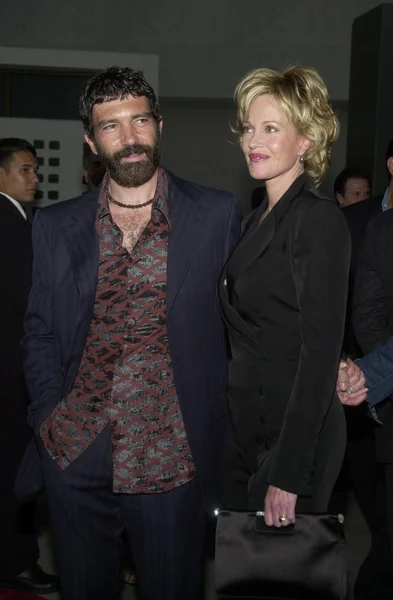 Antonio banderas i żona melanie griffith — Zdjęcie stockowe