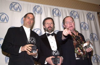Steve Jobs, Ed Catmull and John Lasseter of PIXAR