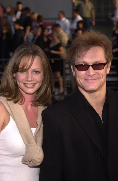 Andrew Stevens and wife — Stock Photo, Image