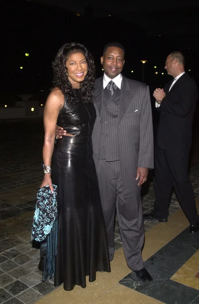 Natalie Cole and hubby — Stock Photo, Image