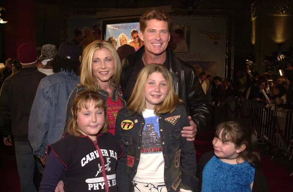 David Hasselhoff and family — Stock Photo, Image