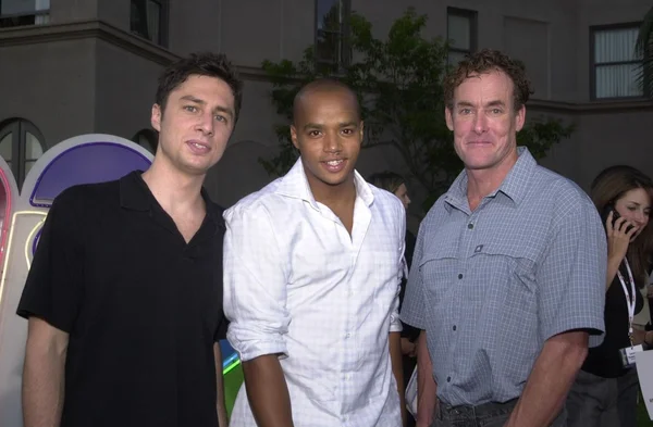 Zach Braff, Donald Faison and John C. McGinley — Stock Photo, Image