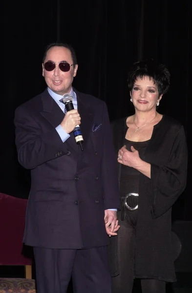 David konuk ve liza minnelli — Stok fotoğraf