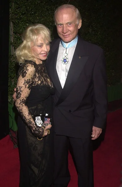 Buzz aldrin och hustru lois driggs — Stockfoto