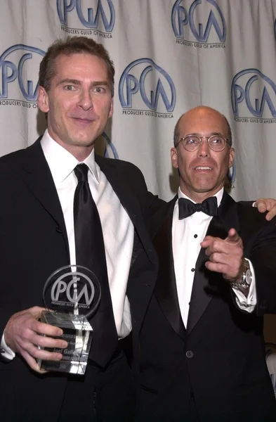 Joel gallen och jeffrey katzenberg — Stockfoto