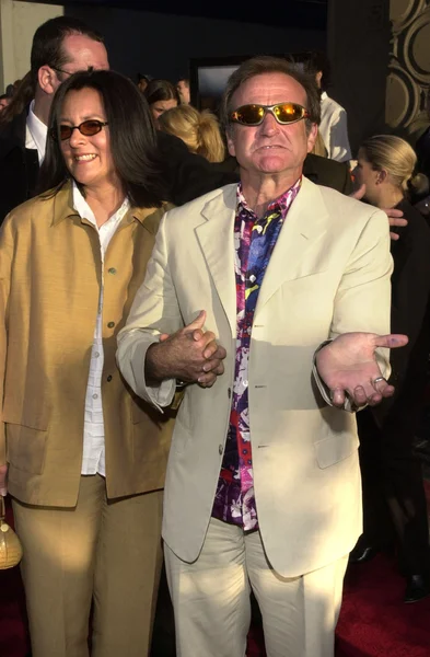 Robin Williams and wife — Stock Photo, Image