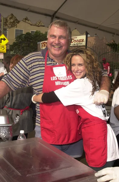 Gil Gerard and Jennifer Love Hewitt — Stock Photo, Image