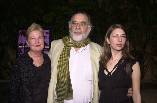 Francis Ford Coppola com esposa e filha Sofia Coppola — Fotografia de Stock