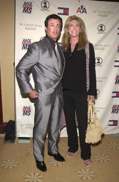 Sylvester Stallone and wife Jennifer Flavin — Stock Photo, Image