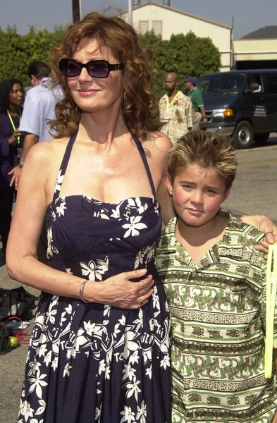 Susan sarandon och son — Stockfoto