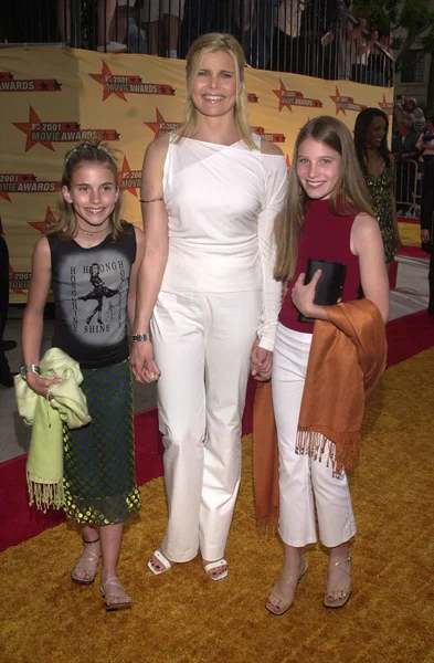 Mariel Hemingway with daughters Dree and Langley — Stock Photo, Image