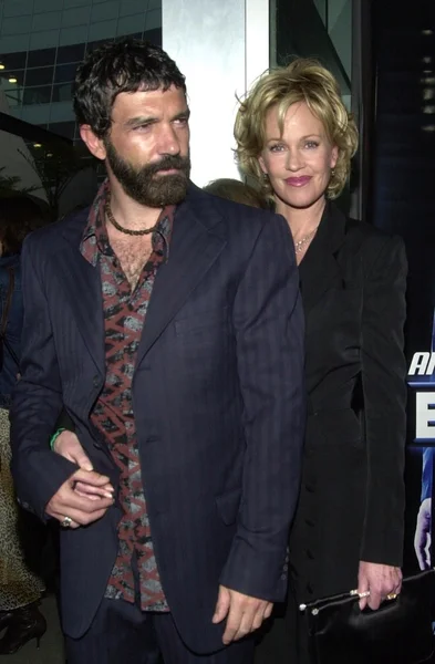 Antonio banderas en vrouw melanie griffith — Stockfoto