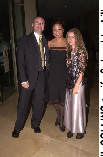 Phil Collins, wife Orianne Cevey and daughter Lilly — Stock Photo, Image