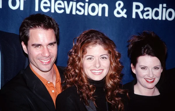 Eric McCormack, Debra Messing e Megan Mullally — Fotografia de Stock