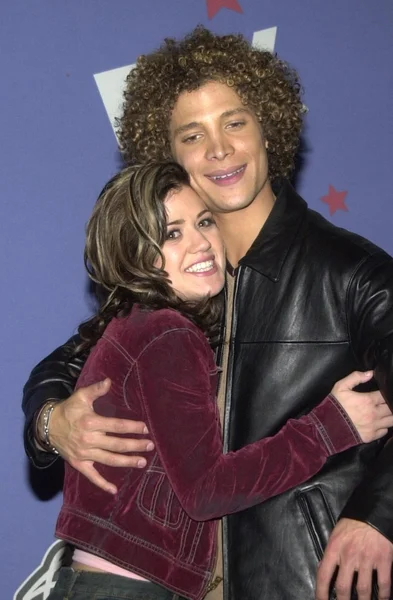 Justin Guarini and Kelly Clarkson — Stock Photo, Image