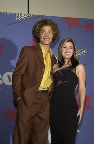 Justin guarini och kelly clarkson — Stockfoto