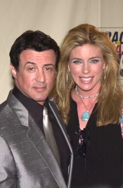 Sylvester Stallone and wife Jennifer Flavin — Stock Photo, Image