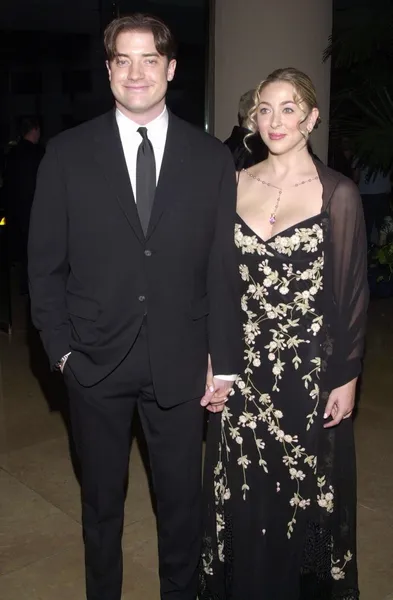 Brendan Fraser and wife Afton Smith — Stock Photo, Image