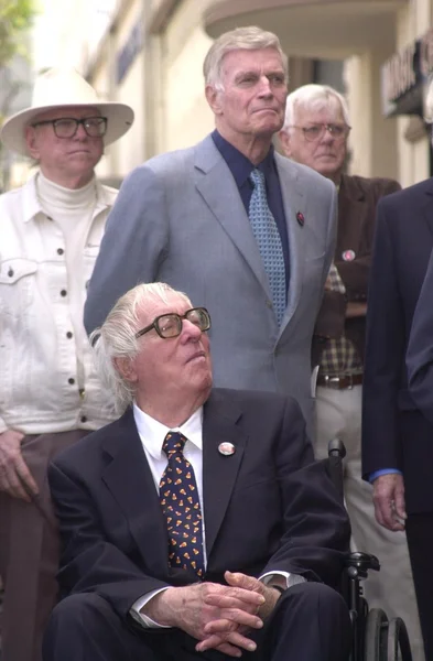 Charleton heston och ray bradbury — Stockfoto