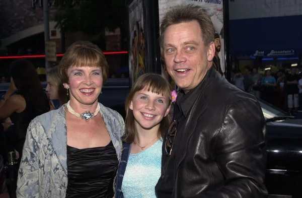 Mark Hamill, wife Marilou and daughter Chelsea — Stock Photo, Image