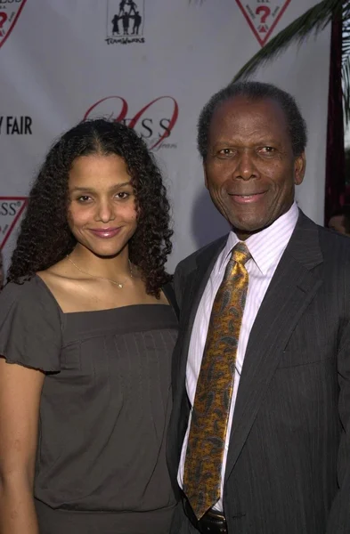 Sidney Poitier and daughter Sydney — Stock Photo, Image